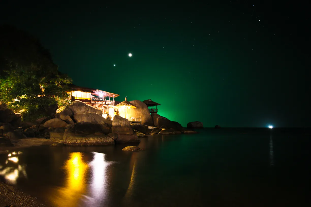 Sai Nuan Beach at night
